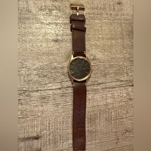 NIXON Sentry Leather watch.